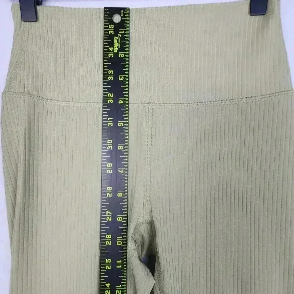 All in Motion Women's Size XS High Rise Rib Seamless Legging Sage Green Yoga Run